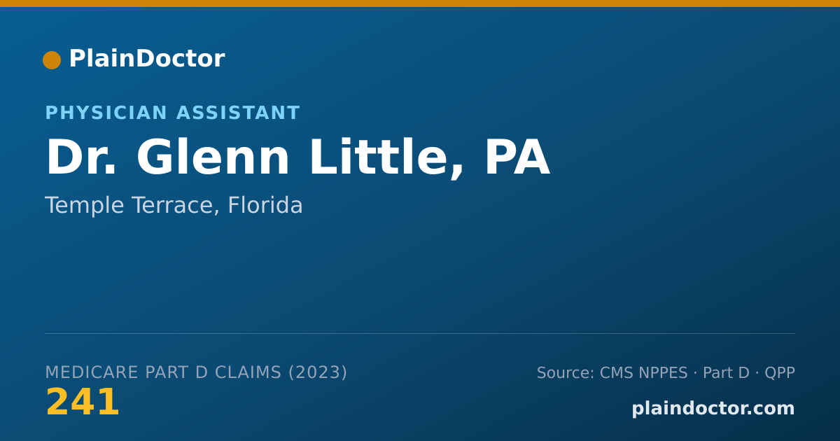 Shareable card for Glenn Little, PA - Physician Assistant, Temple Terrace, FL