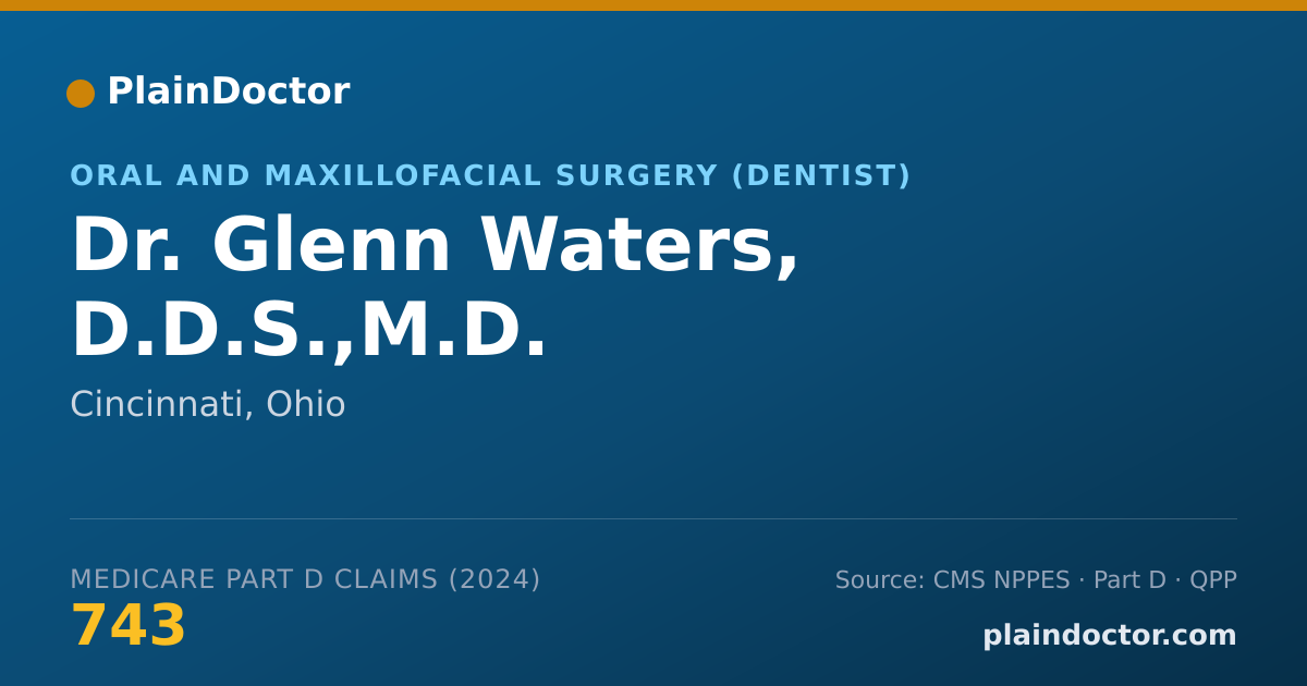 Shareable card for Glenn Waters, D.D.S.,M.D. - Oral and Maxillofacial Surgery (Dentist), Cincinnati, OH