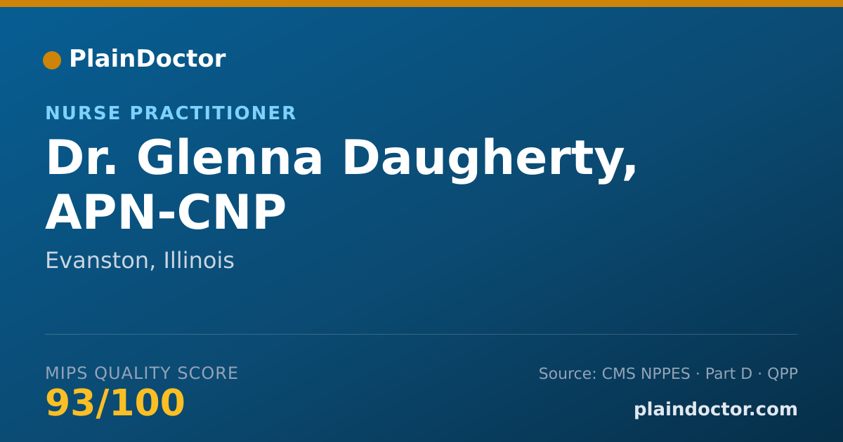 Shareable card for Glenna Daugherty, APN-CNP - Nurse Practitioner, Evanston, IL