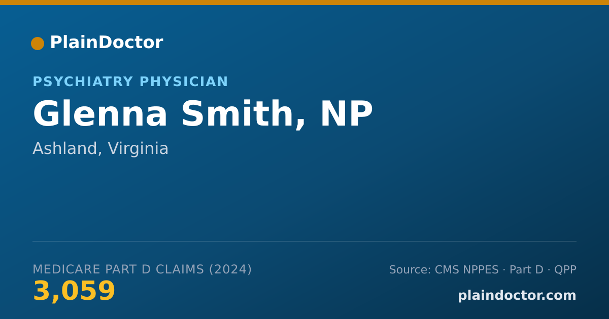 Shareable card for Glenna Smith, NP - Family Nurse Practitioner, Ashland, VA