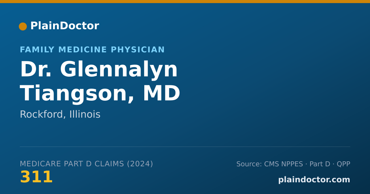Shareable card for Glennalyn Tiangson, MD - Family Medicine Physician, Rockford, IL