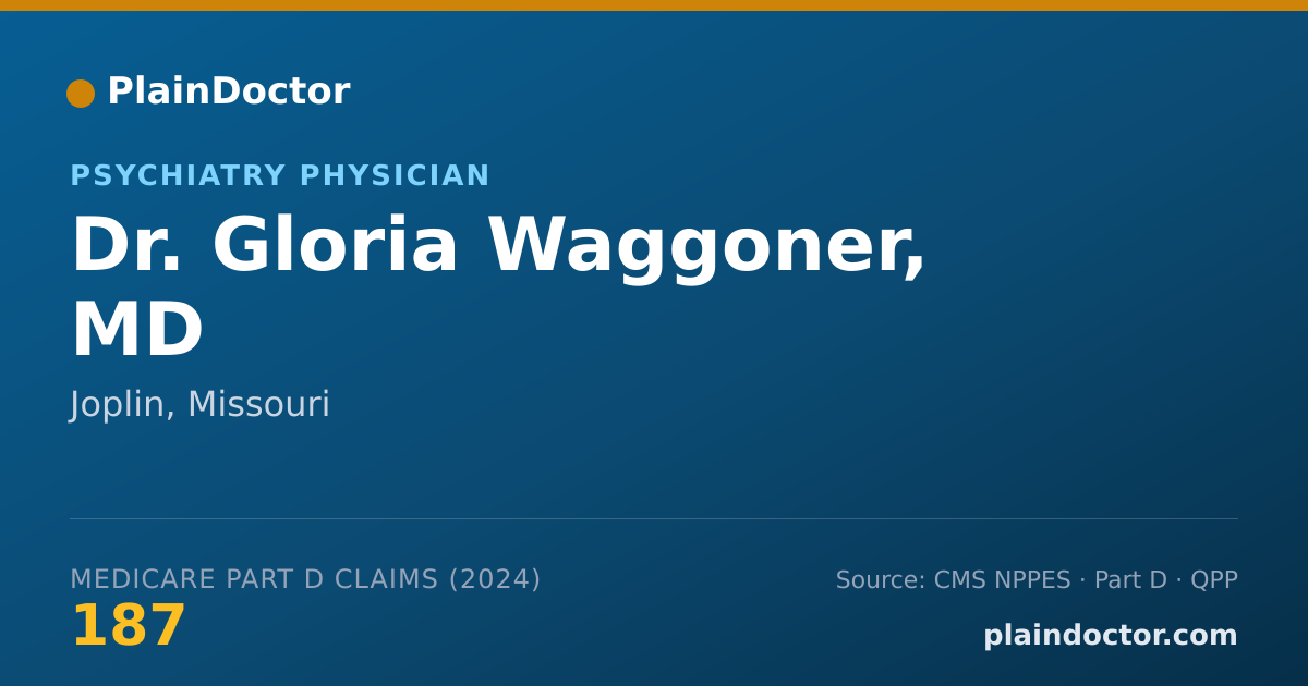 Shareable card for Gloria Waggoner, MD - Psychiatry Physician, Joplin, MO