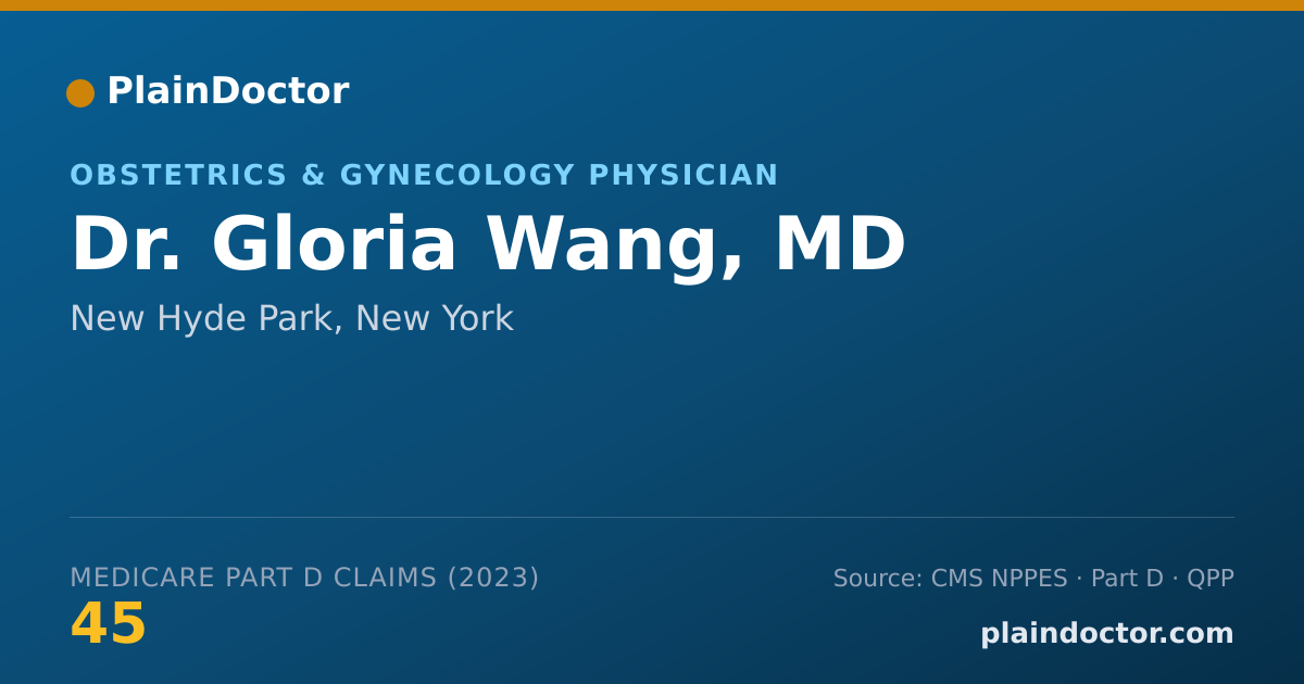 Shareable card for Gloria Wang, MD - Obstetrics & Gynecology Physician, New Hyde Park, NY