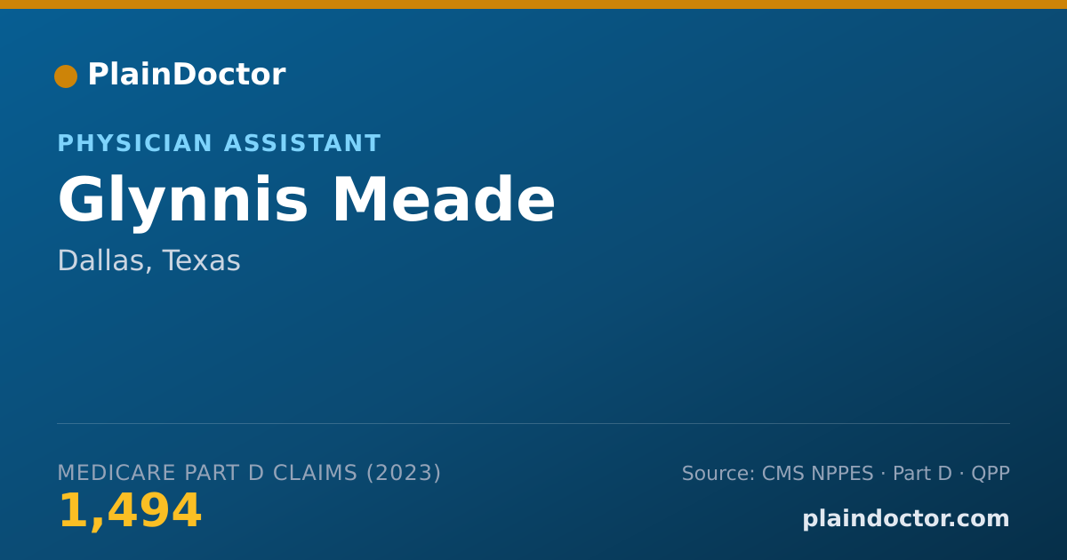 Shareable card for Glynnis Meade - Physician Assistant, Dallas, TX