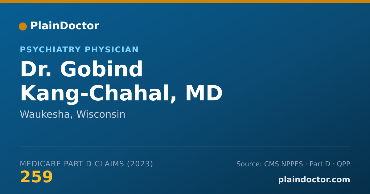 Shareable card for Gobind Kang-Chahal, MD - Psychiatry Physician, Waukesha, WI