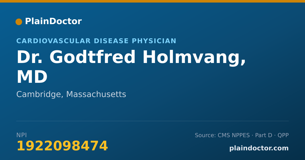 Shareable card for Godtfred Holmvang, MD - Cardiovascular Disease Physician, Cambridge, MA