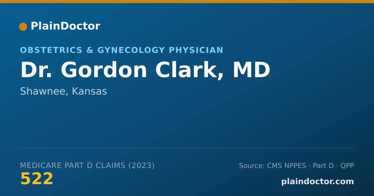 Shareable card for Gordon Clark, MD - Obstetrics & Gynecology Physician, Shawnee, KS