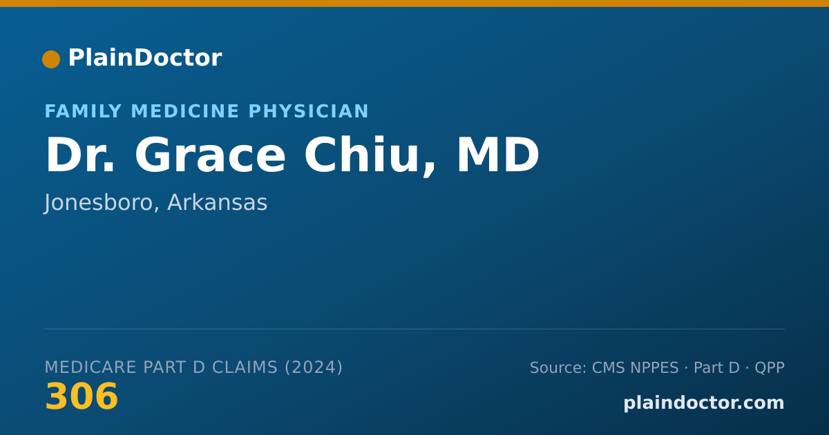 Shareable card for Grace Chiu, MD - Family Medicine Physician, Jonesboro, AR