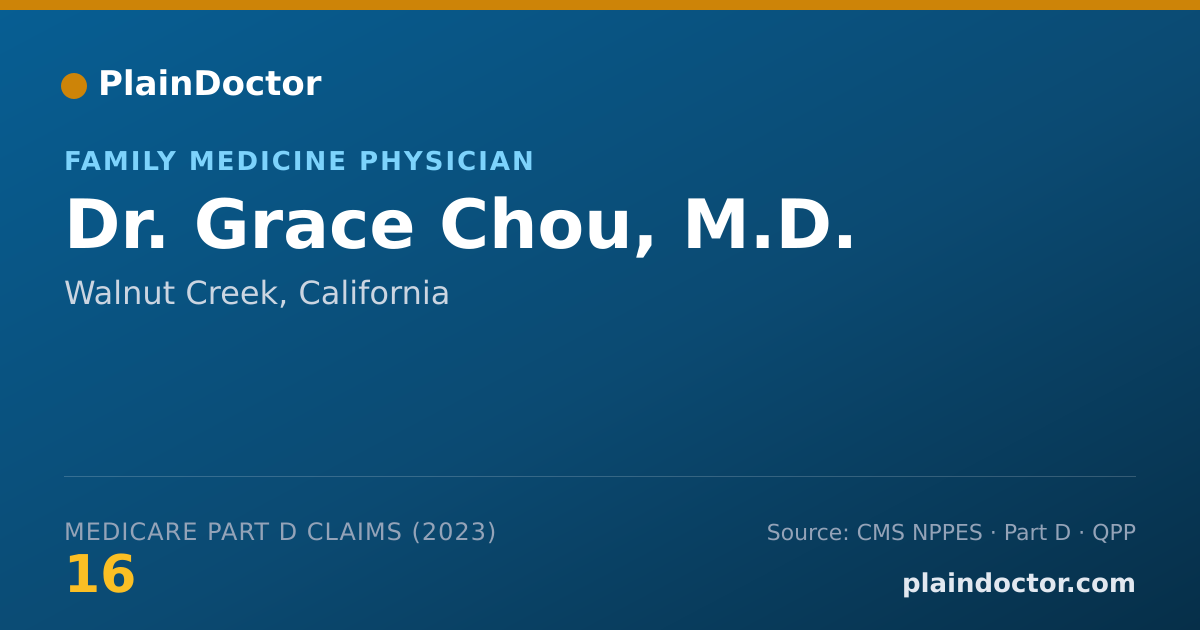 Shareable card for Grace Chou, M.D. - Family Medicine Physician, Walnut Creek, CA