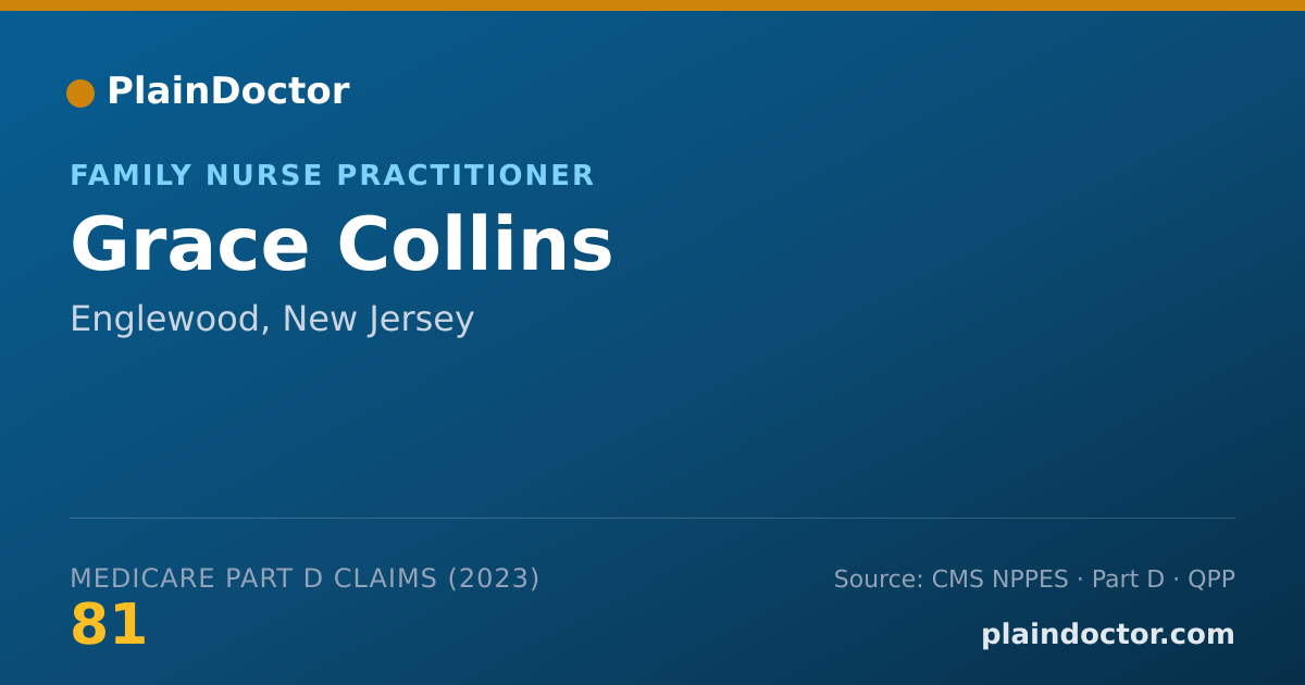 Shareable card for Grace Collins - Family Nurse Practitioner, Englewood, NJ