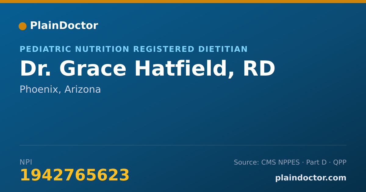 Shareable card for Grace Hatfield, RD - Pediatric Nutrition Registered Dietitian, Phoenix, AZ