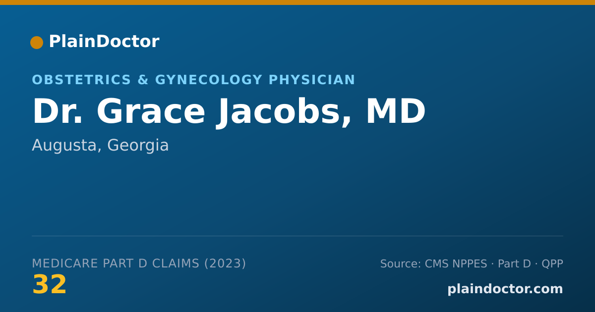 Shareable card for Grace Jacobs, MD - Obstetrics & Gynecology Physician, Augusta, GA