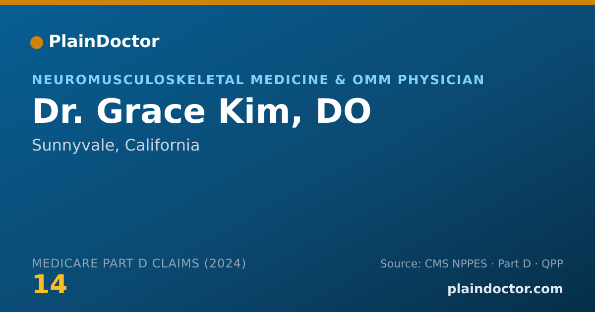 Shareable card for Grace Kim, DO - Neuromusculoskeletal Medicine & OMM Physician, Sunnyvale, CA
