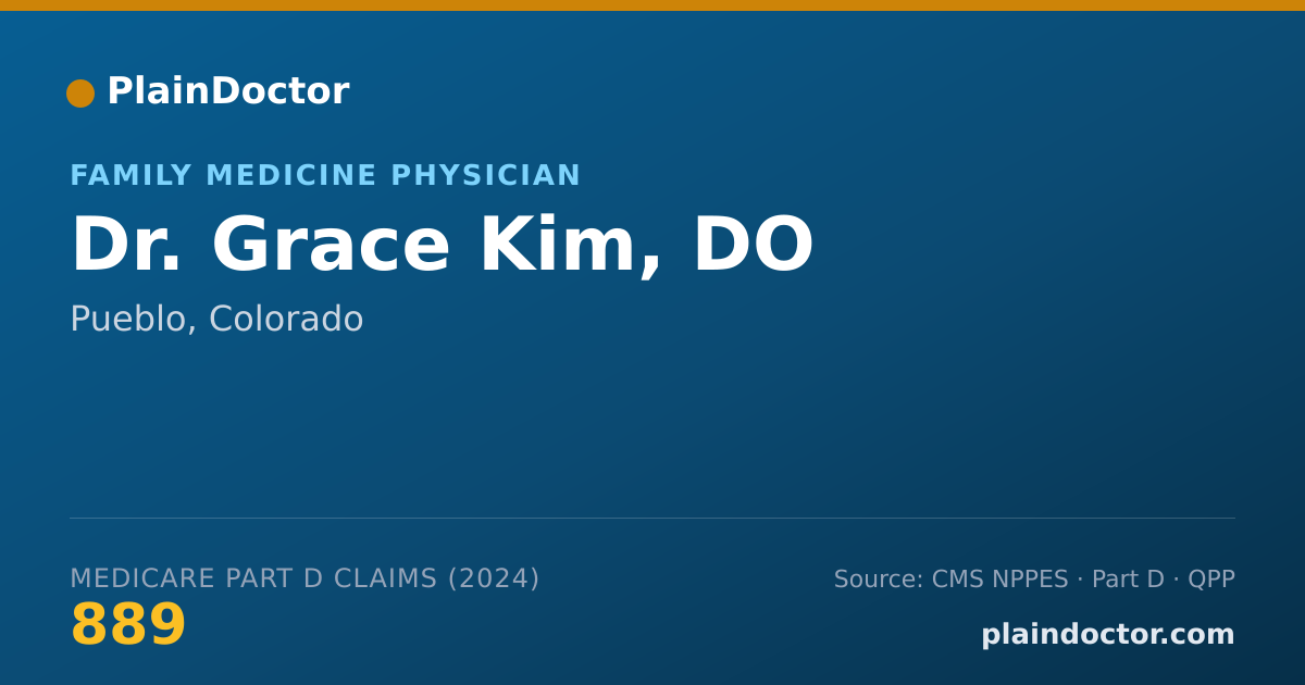 Shareable card for Grace Kim, DO - Family Medicine Physician, Pueblo, CO