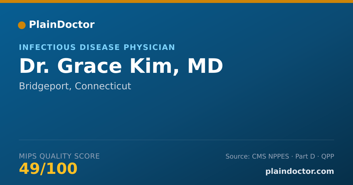 Shareable card for Grace Kim, MD - Infectious Disease Physician, Bridgeport, CT