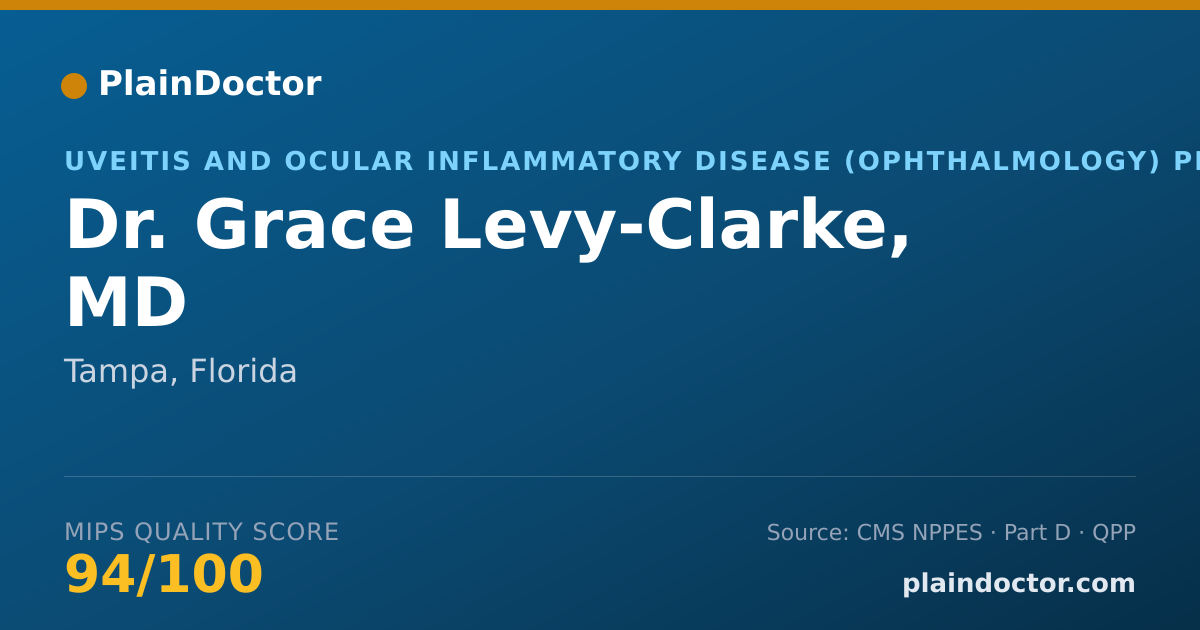 Shareable card for Grace Levy-Clarke, MD - Uveitis and Ocular Inflammatory Disease (Ophthalmology) Physician, Tampa, FL