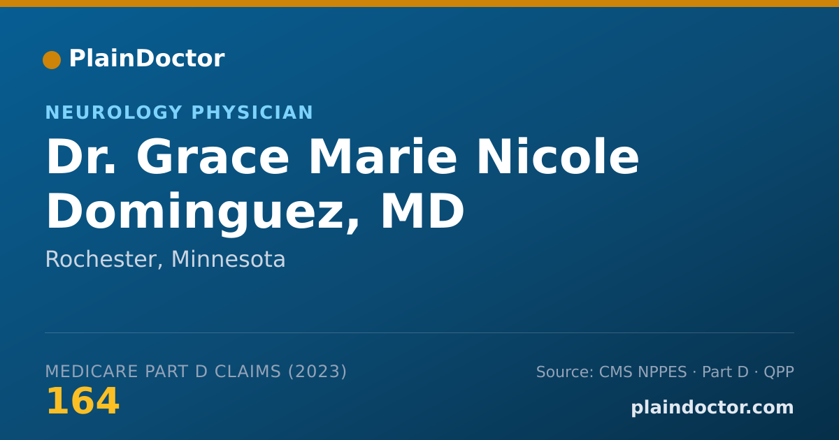 Shareable card for Grace Marie Nicole Dominguez, MD - Neurology Physician, Rochester, MN