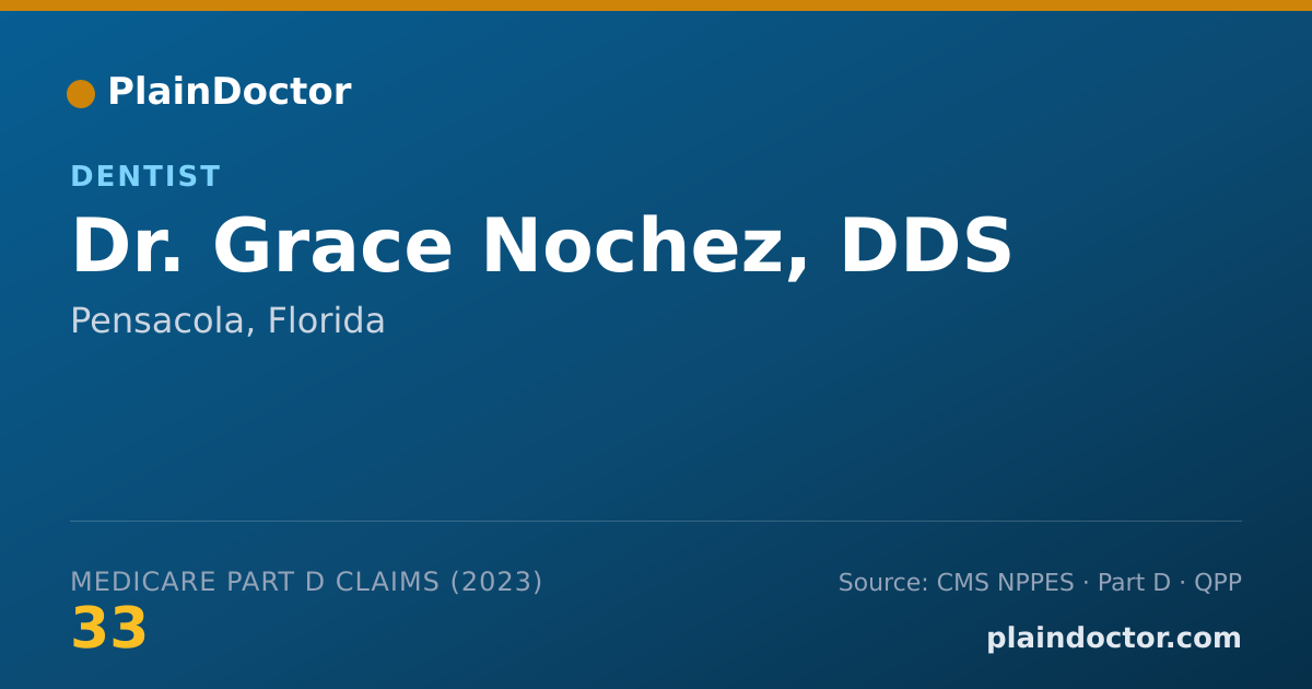 Shareable card for Grace Nochez, DDS - Dentist, Pensacola, FL