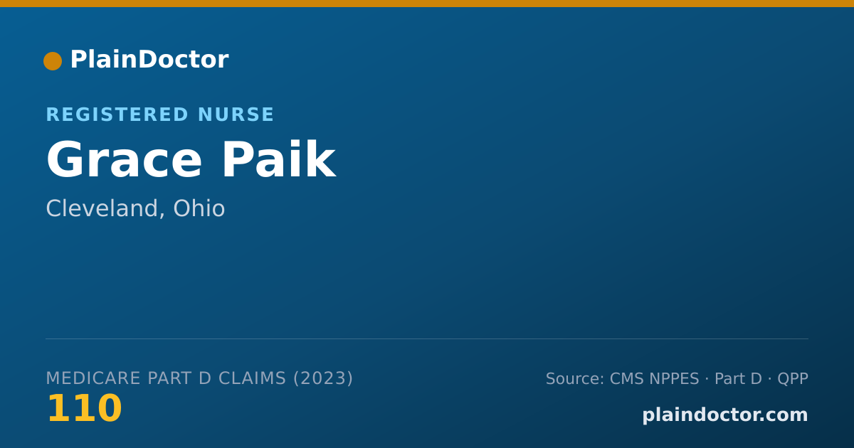 Shareable card for Grace Paik - Registered Nurse, Cleveland, OH