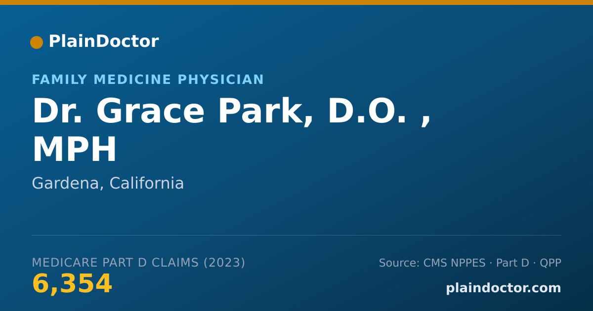 Shareable card for Grace Park, D.O. , MPH - Family Medicine Physician, Gardena, CA