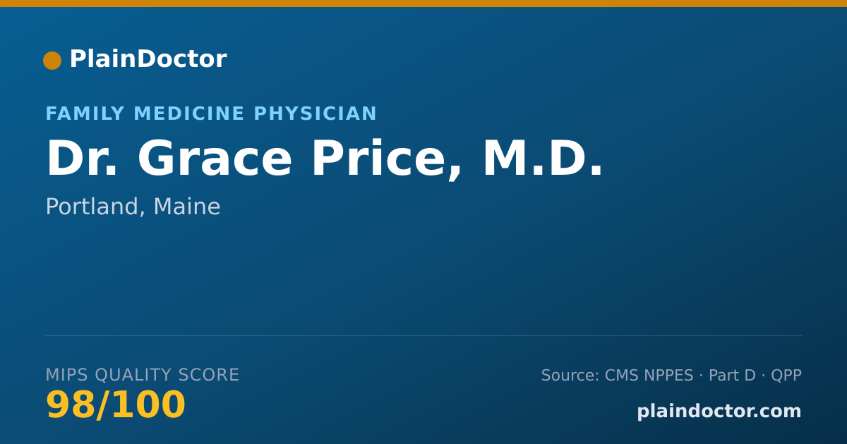 Shareable card for Grace Price, M.D. - Family Medicine Physician, Portland, ME