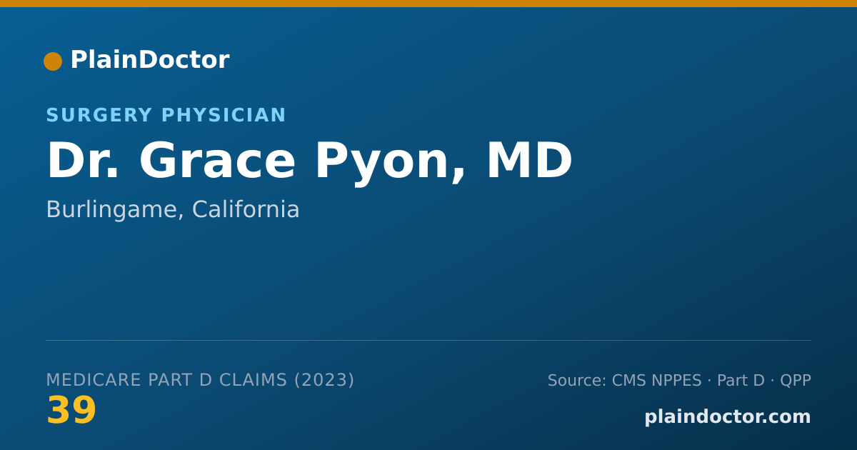 Shareable card for Grace Pyon, MD - Surgery Physician, Burlingame, CA
