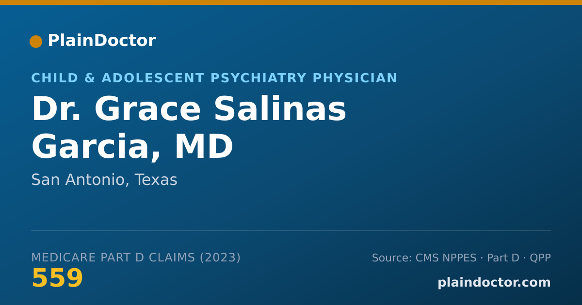 Shareable card for Grace Salinas Garcia, MD - Child & Adolescent Psychiatry Physician, San Antonio, TX