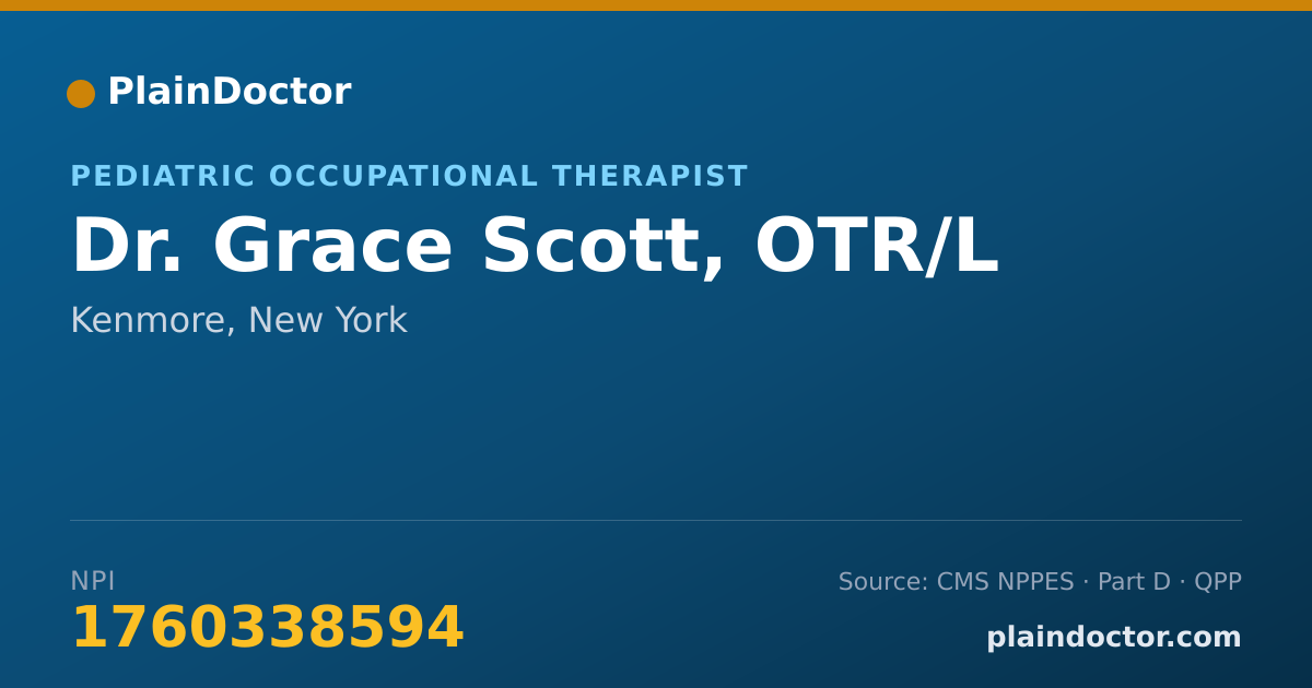 Shareable card for Grace Scott, OTR/L - Pediatric Occupational Therapist, Kenmore, NY
