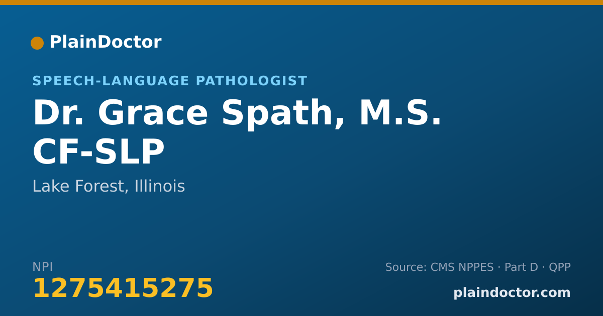 Shareable card for Grace Spath, M.S. CF-SLP - Speech-Language Pathologist, Lake Forest, IL