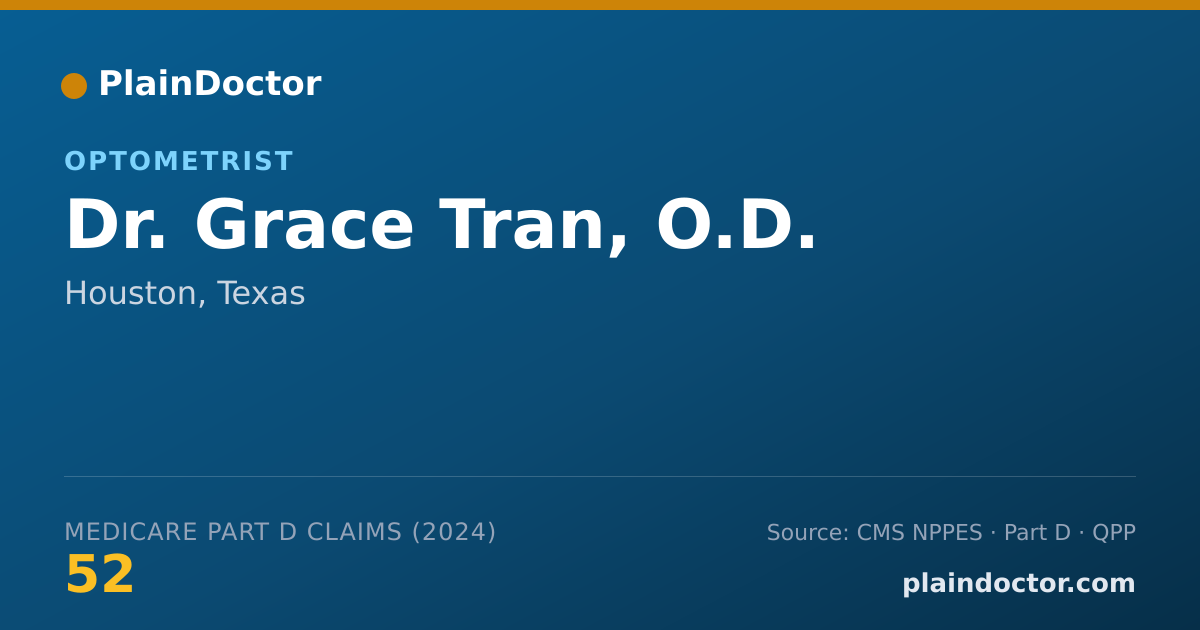 Shareable card for Grace Tran, O.D. - Optometrist, Houston, TX