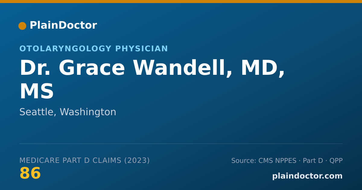 Shareable card for Grace Wandell, MD, MS - Otolaryngology Physician, Seattle, WA