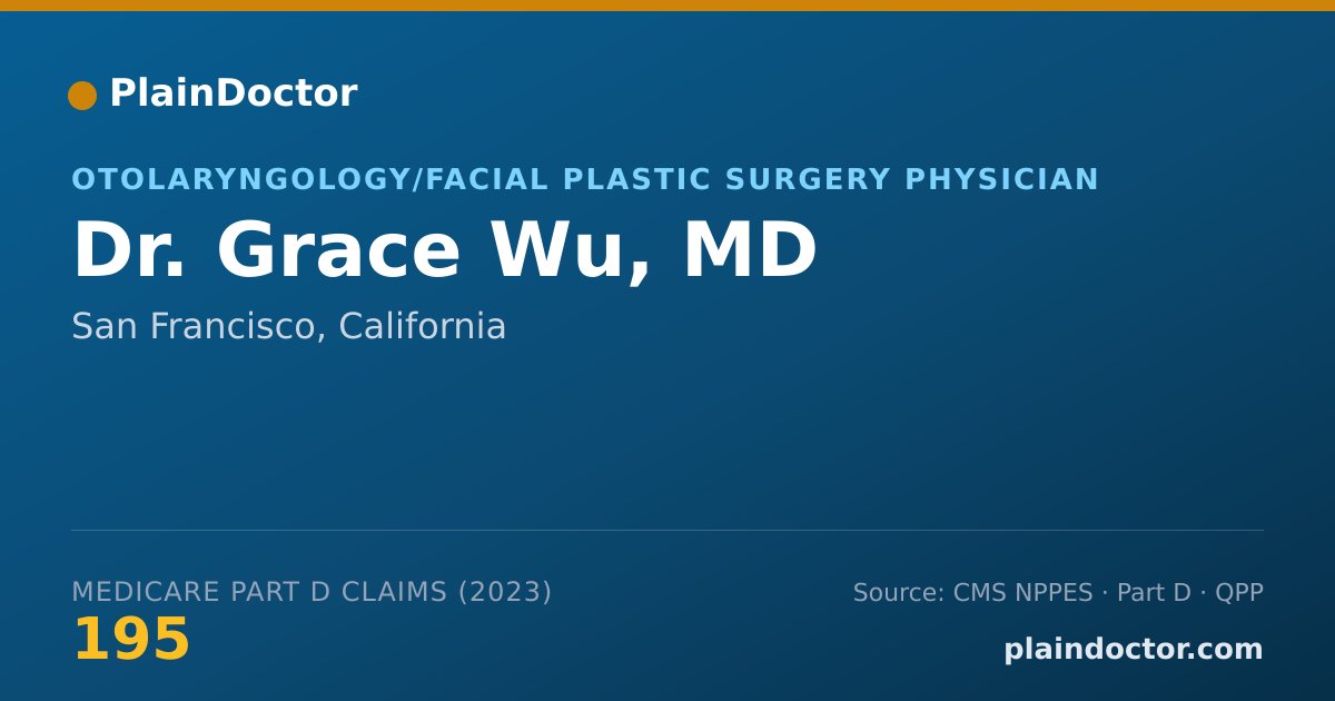 Shareable card for Grace Wu, MD - Otolaryngology/Facial Plastic Surgery Physician, San Francisco, CA