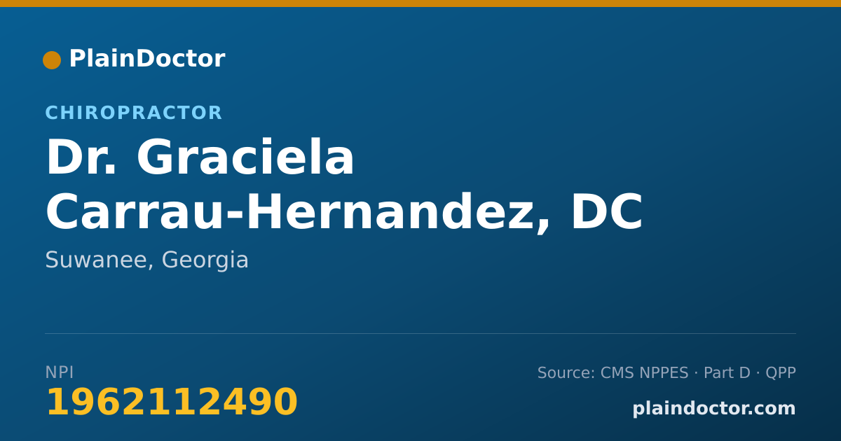 Shareable card for Graciela Carrau-Hernandez, DC - Chiropractor, Suwanee, GA
