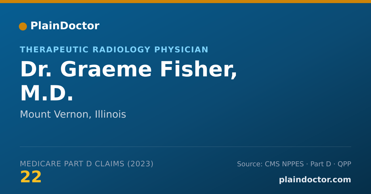 Shareable card for Graeme Fisher, M.D. - Therapeutic Radiology Physician, Mount Vernon, IL