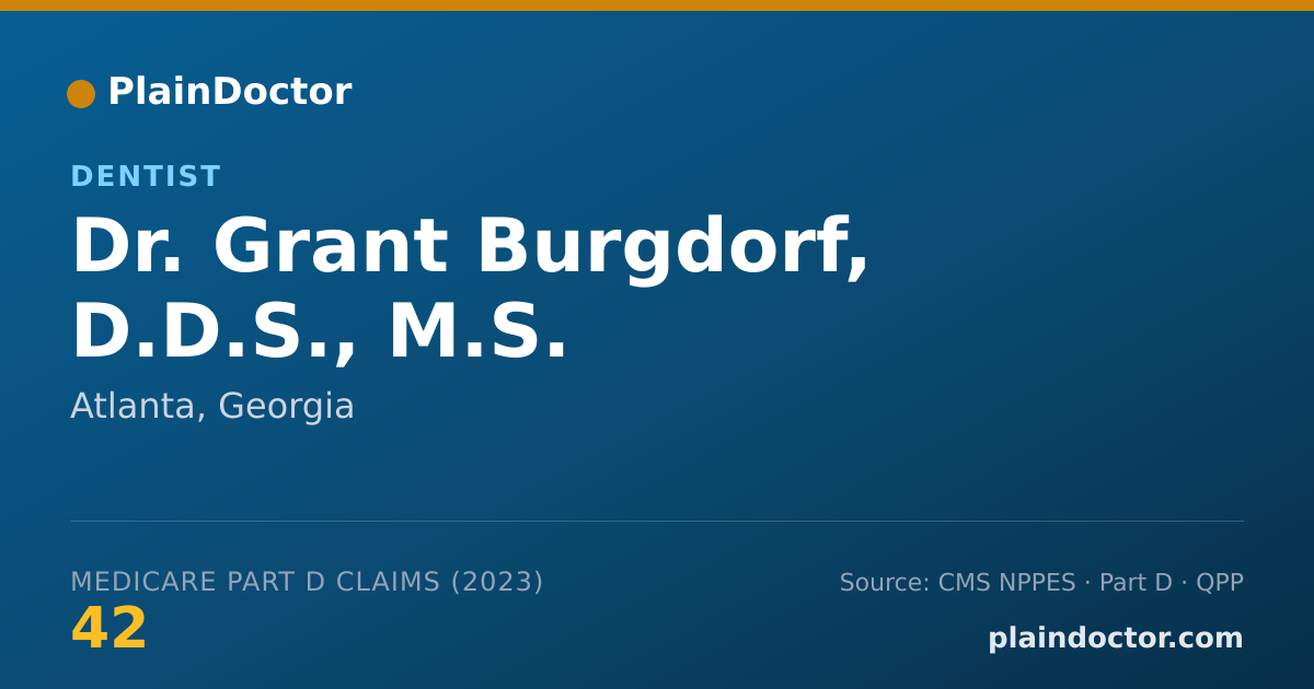 Shareable card for Grant Burgdorf, D.D.S., M.S. - Dentist, Atlanta, GA