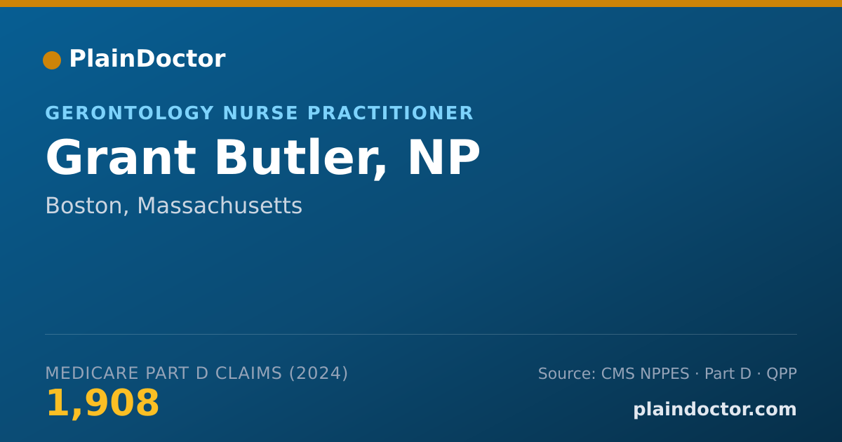 Shareable card for Grant Butler, NP - Adult Health Nurse Practitioner, Boston, MA