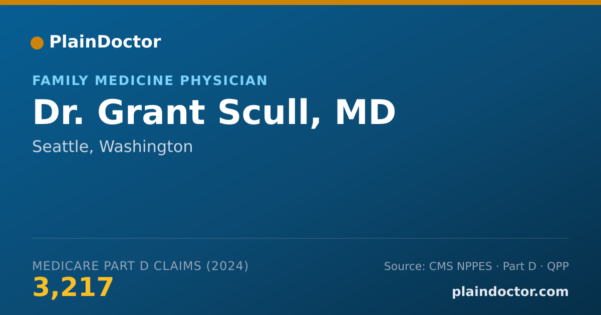 Shareable card for Grant Scull, MD - Family Medicine Physician, Seattle, WA