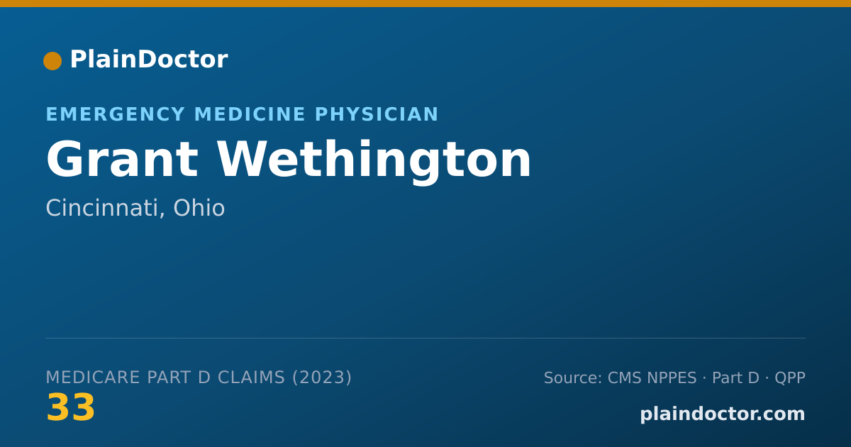 Shareable card for Grant Wethington - Emergency Medicine Physician, Cincinnati, OH