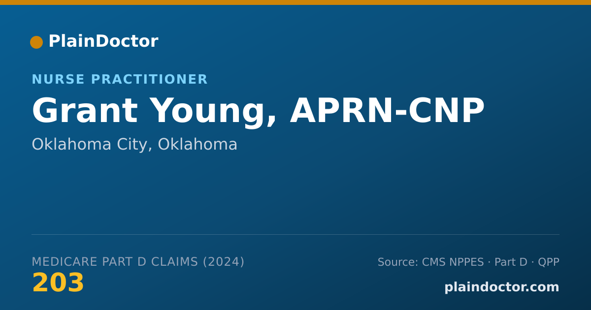 Shareable card for Grant Young, APRN-CNP - Gerontology Clinical Nurse Specialist, Oklahoma City, OK
