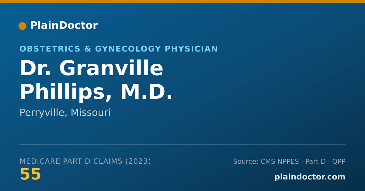 Shareable card for Granville Phillips, M.D. - Obstetrics & Gynecology Physician, Perryville, MO