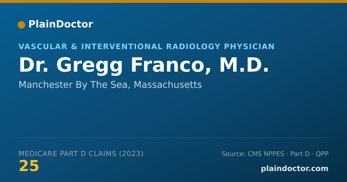 Shareable card for Gregg Franco, M.D. - Vascular & Interventional Radiology Physician, Manchester By The Sea, MA