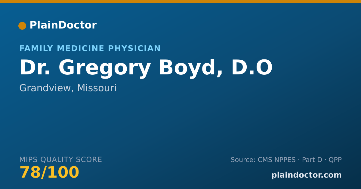 Shareable card for Gregory Boyd, D.O - Family Medicine Physician, Grandview, MO