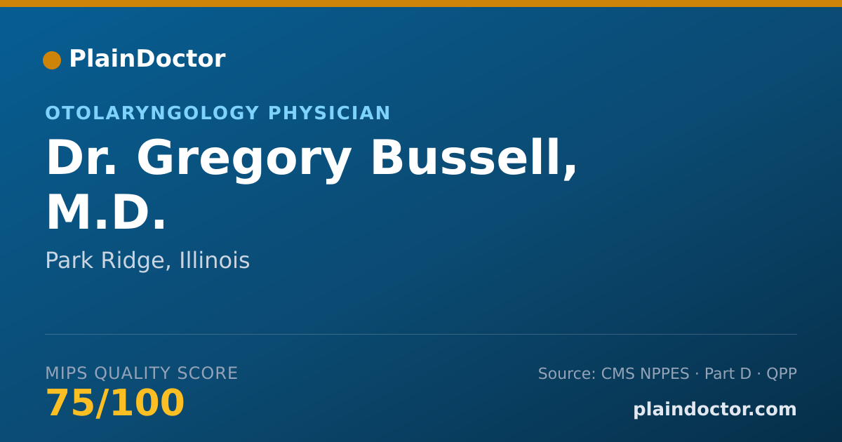Shareable card for Gregory Bussell, M.D. - Otolaryngology Physician, Park Ridge, IL