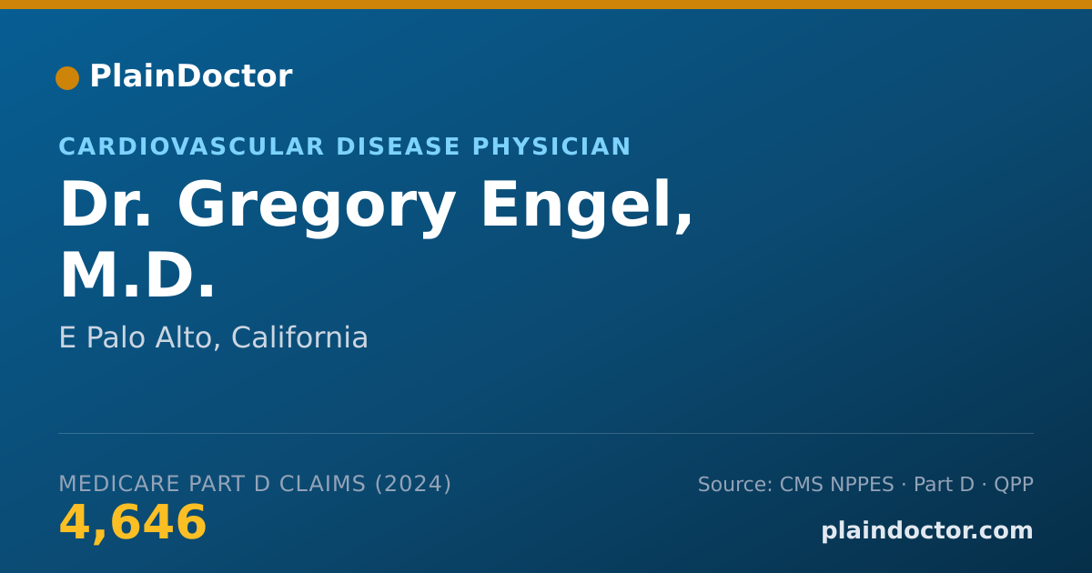 Shareable card for Gregory Engel, M.D. - Cardiovascular Disease Physician, E Palo Alto, CA