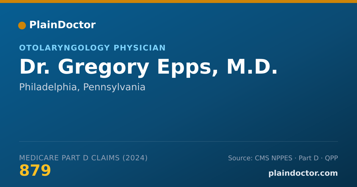 Shareable card for Gregory Epps, M.D. - Otolaryngology Physician, Philadelphia, PA