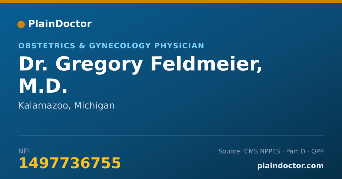 Shareable card for Gregory Feldmeier, M.D. - Obstetrics & Gynecology Physician, Kalamazoo, MI
