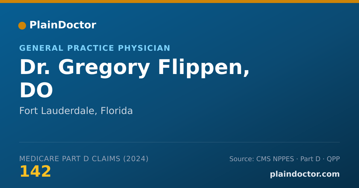 Shareable card for Gregory Flippen, DO - General Practice Physician, Fort Lauderdale, FL