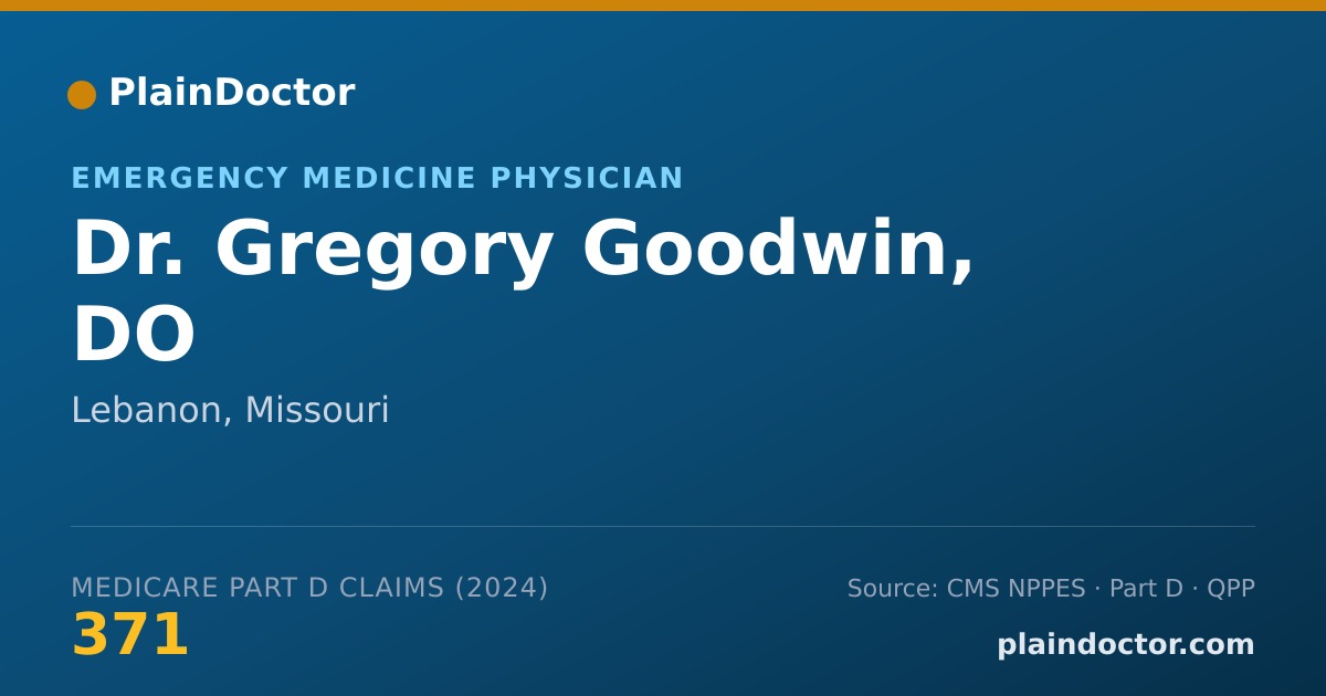 Shareable card for Gregory Goodwin, DO - Emergency Medicine Physician, Lebanon, MO
