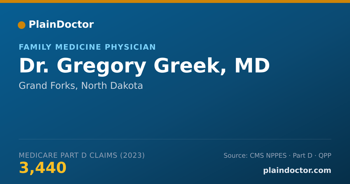 Shareable card for Gregory Greek, MD - Family Medicine Physician, Grand Forks, ND