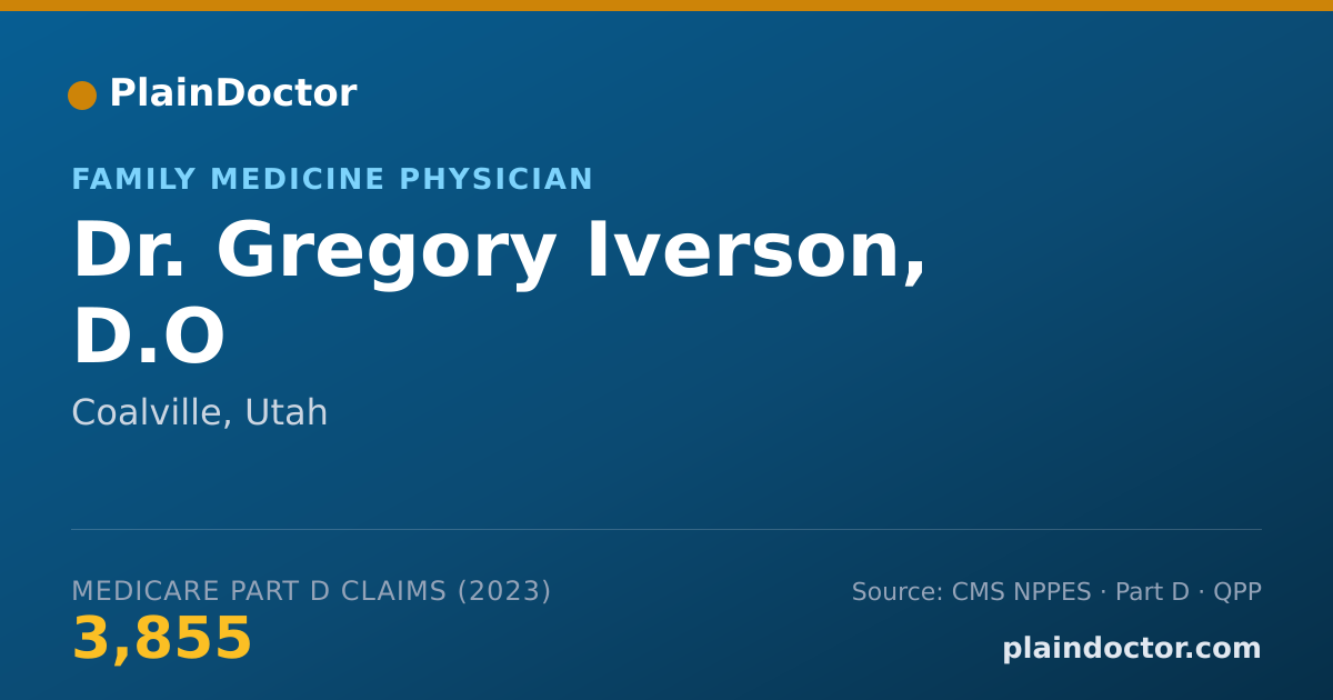 Shareable card for Gregory Iverson, D.O - Family Medicine Physician, Coalville, UT